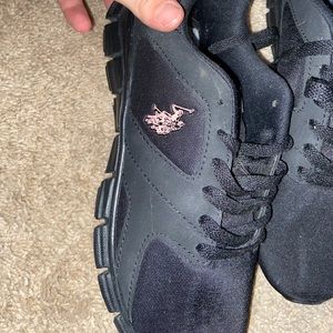 NWOT black and pink polo sneakers